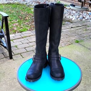 Harley Davidson Knee High Black Motorcycle Boots